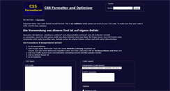 Desktop Screenshot of css-formatierer.freestation.de