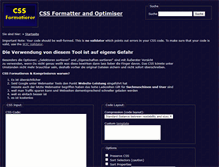 Tablet Screenshot of css-formatierer.freestation.de